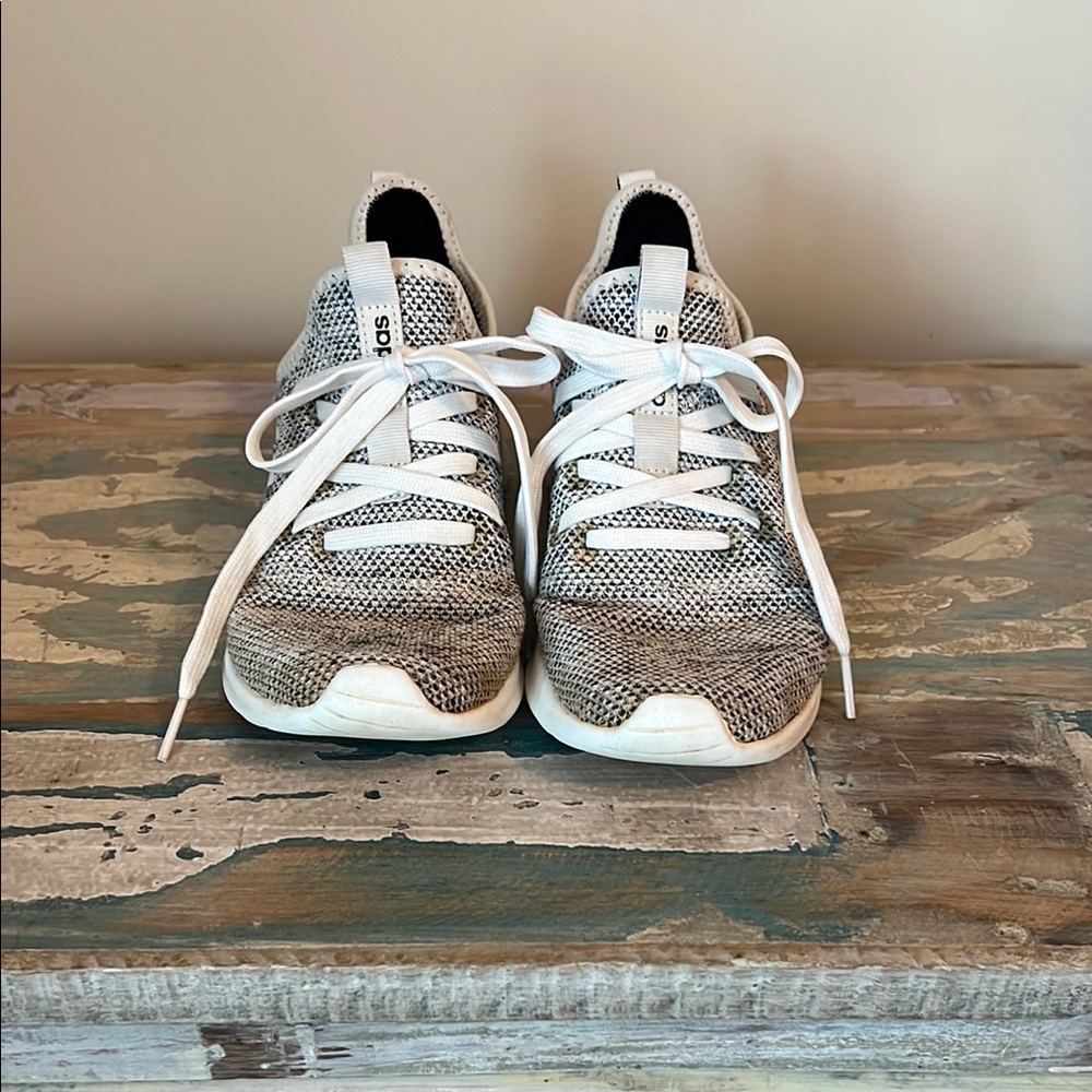 Adidas Textured Gray and White Sneakers
